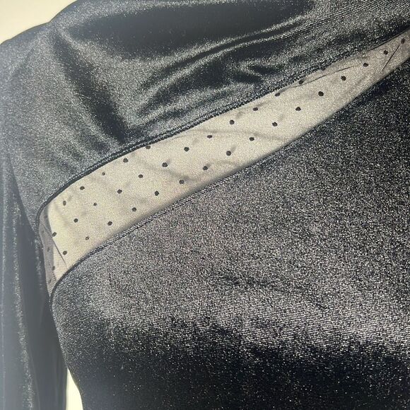 Velour Woman’s Black Cocktail Dress Size Large - Picture 3 of 9
